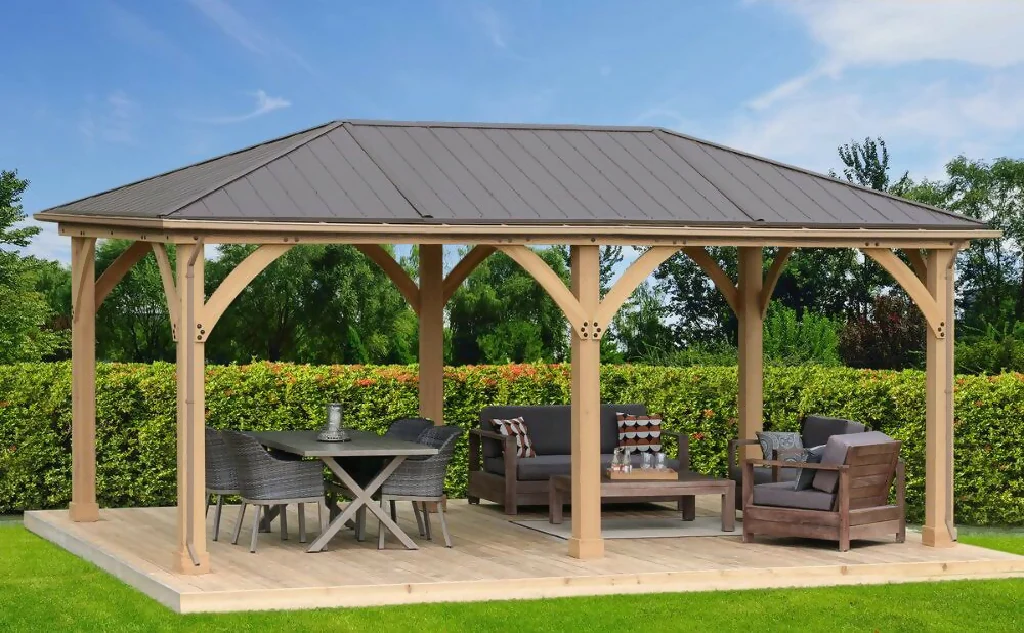 Meridian Gazebo 12ft x 12ft (3.7m x 3.7m) with Rain Guttering - Image 5