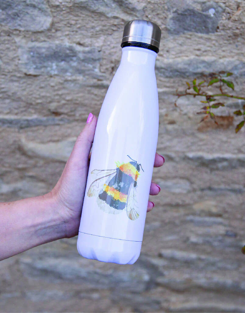Metal Water Bottle with Bee - Image 2