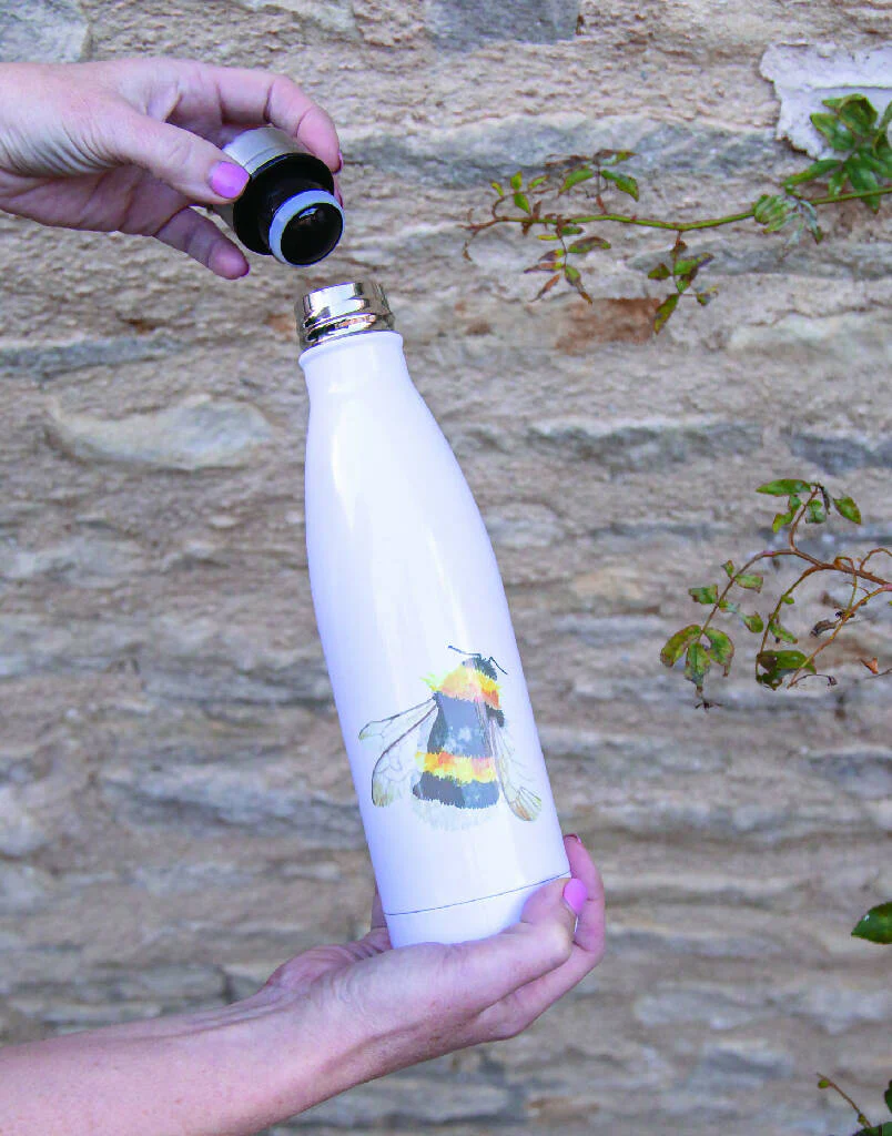 Metal Water Bottle with Bee - Image 3