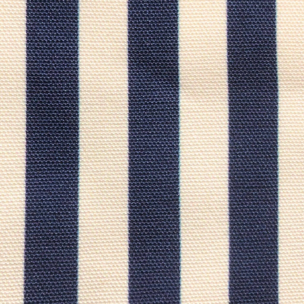 Midnight Blue/Antique White Stripe Large Tassel Fringed Outdoor Parasol - Image 9