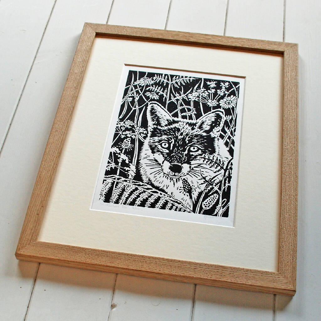 Midsummer Fox - Limited Edition - Original Linocut Print