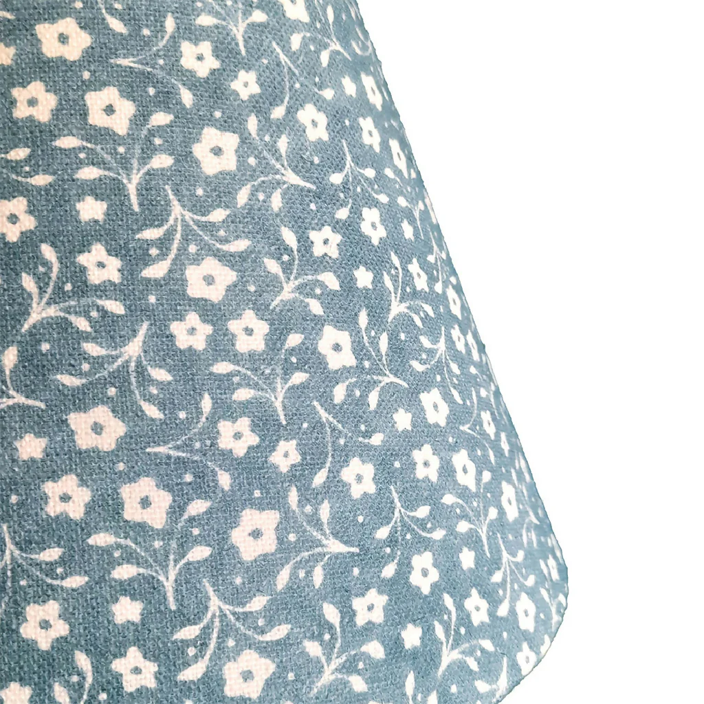 Milly Linen Conical Lampshade in Dolly Blue - Image 2