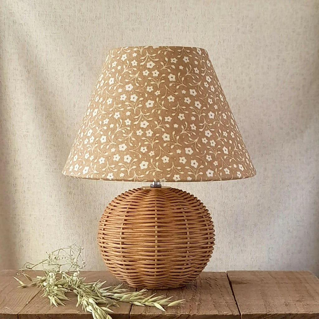 Milly Linen Conical Lampshade in Nutmeg