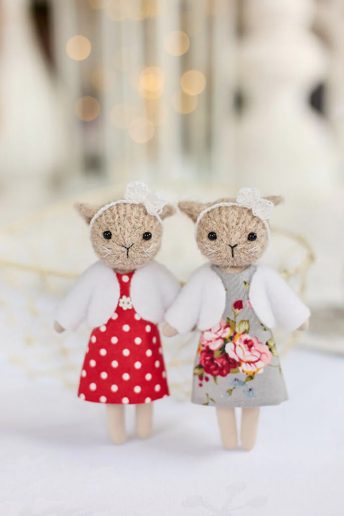 Miniature Cat Doll in Red - Image 5