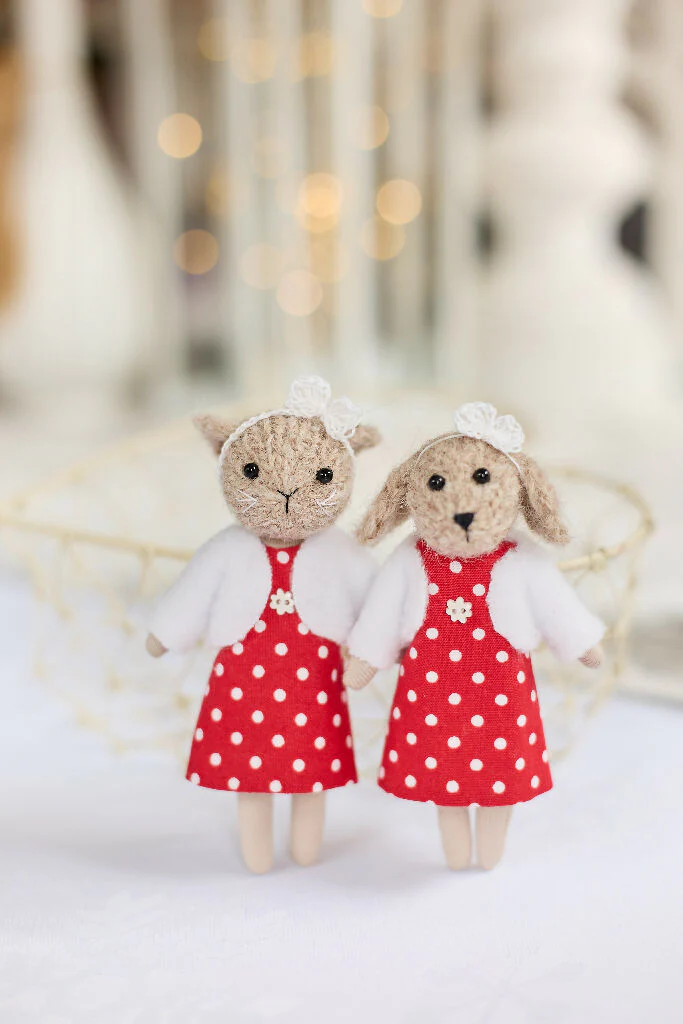 Miniature Cat Doll in Red - Image 6