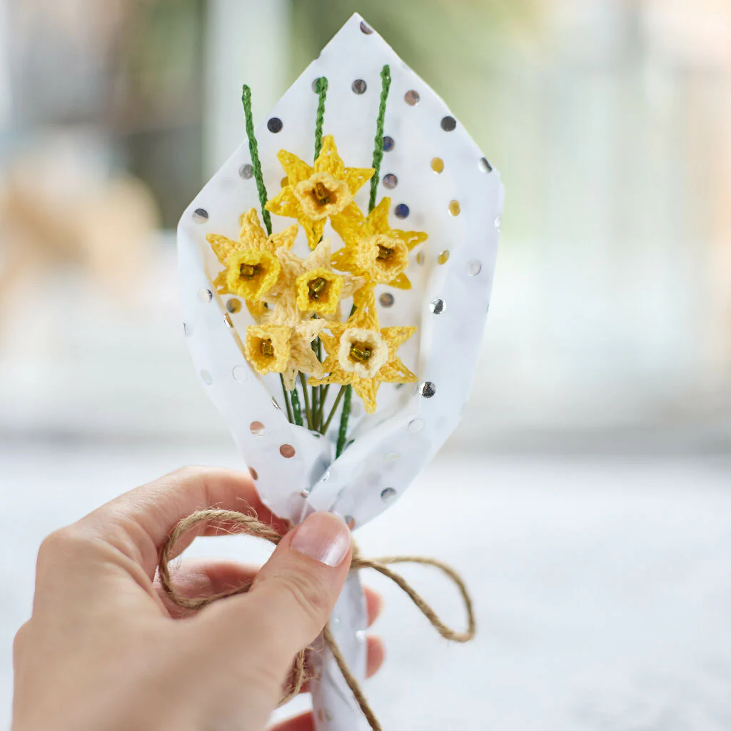 A Bunch of Miniature Daffodils in Yellow