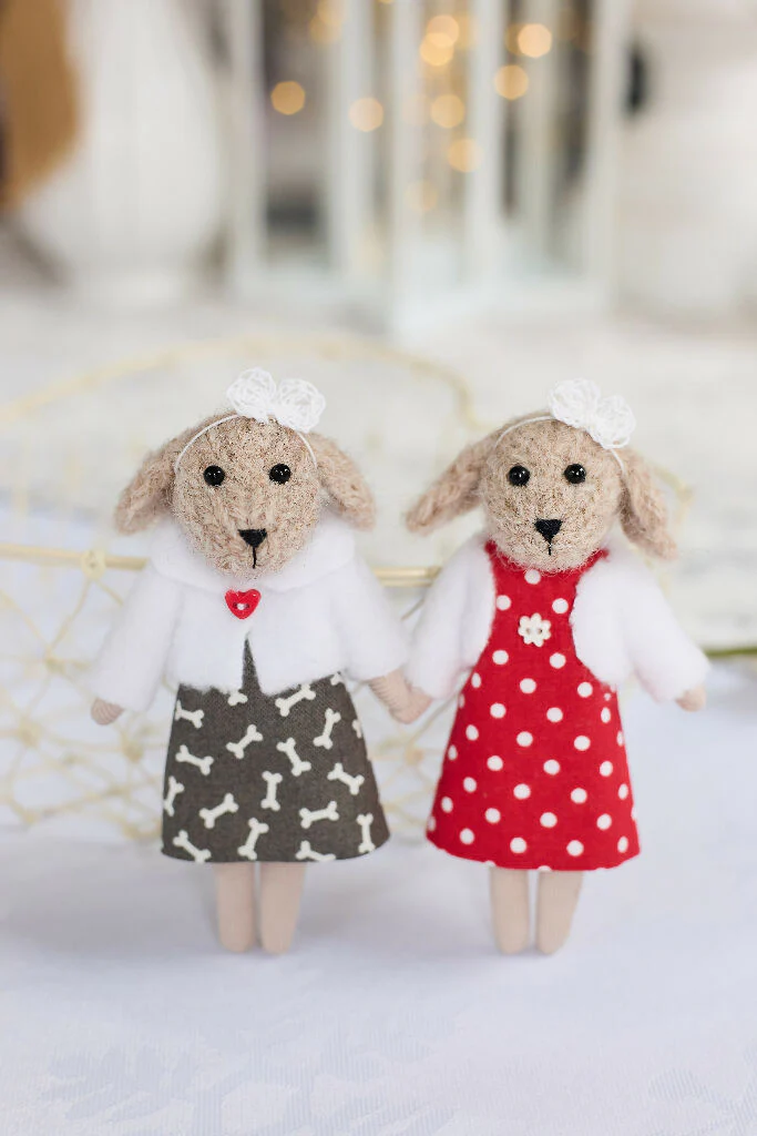 Miniature Dog Doll in Grey - Image 7