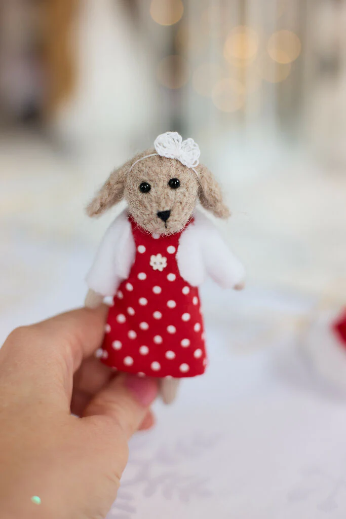 Miniature Dog Doll in Red - Image 2