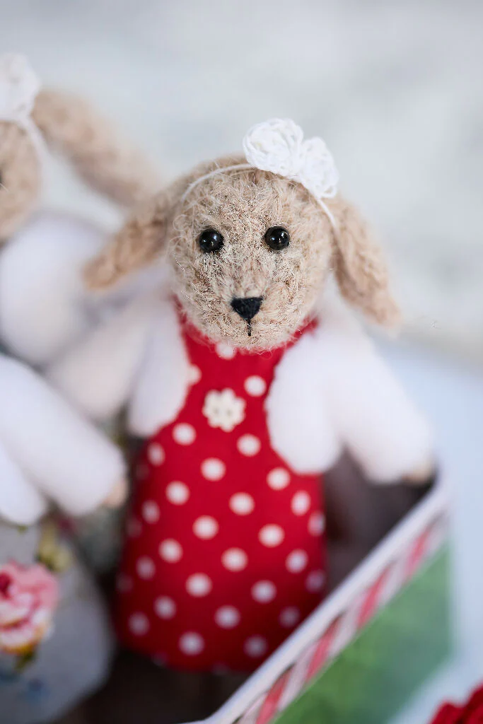 Miniature Dog Doll in Red - Image 5
