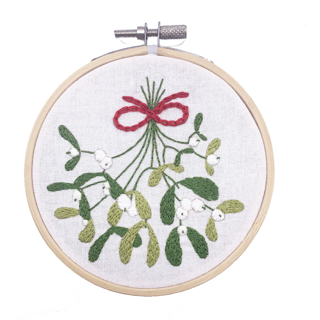 Mistletoe Embroidery Kit - Christmas Embroidery Kit - Image 3