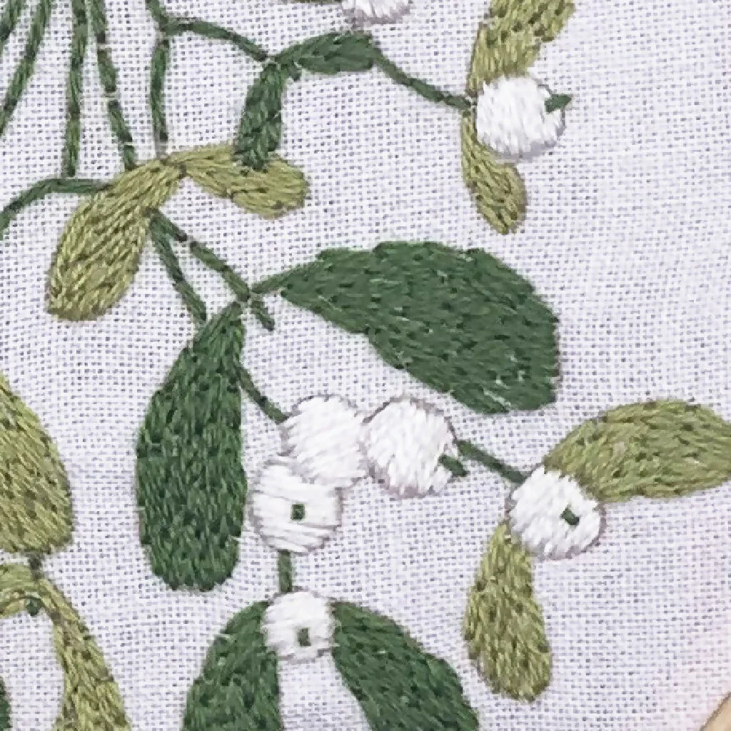 Mistletoe Embroidery Kit - Christmas Embroidery Kit - Image 5