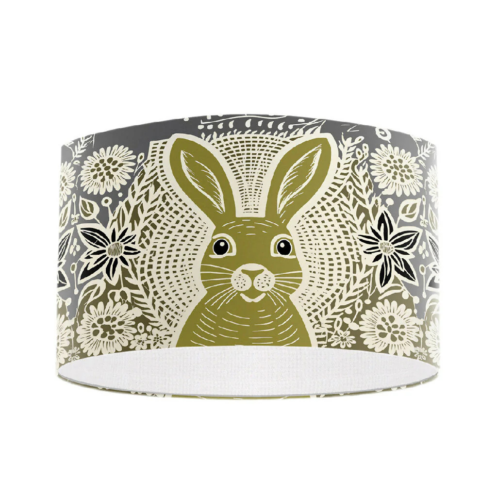 Modern Rabbit Print Lampshade - Image 3