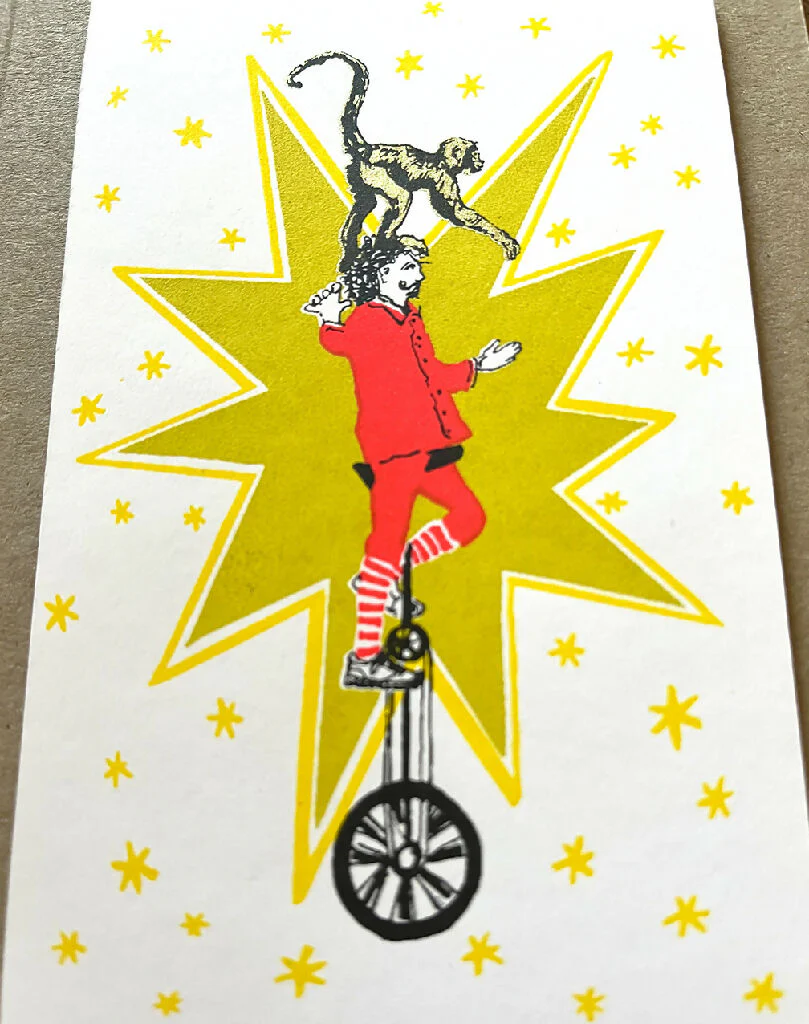 Monkeying Around Hand Screenprinted Card - Image 2