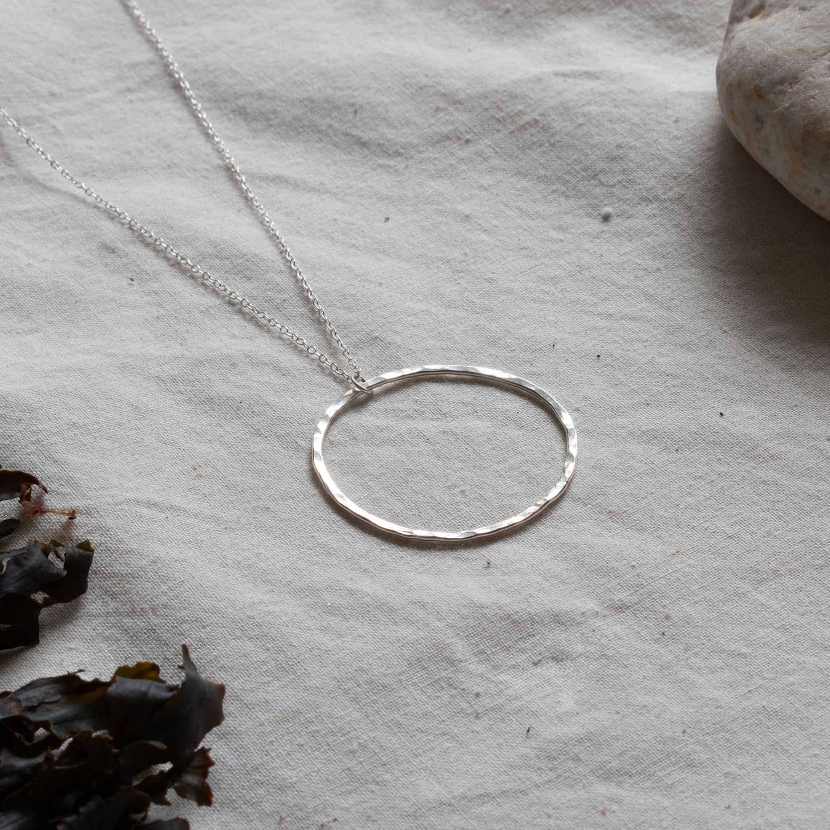 Moon Pendant Recycled Silver - Image 2
