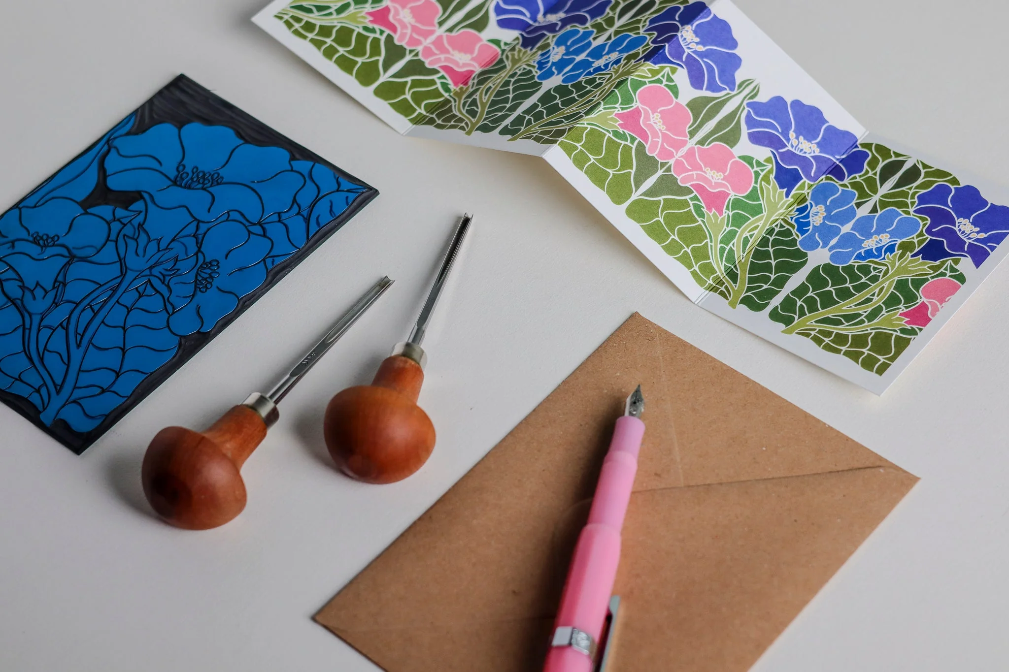 Morning Glory in Bloom Garland Card | Single Card & Envelope - Image 3