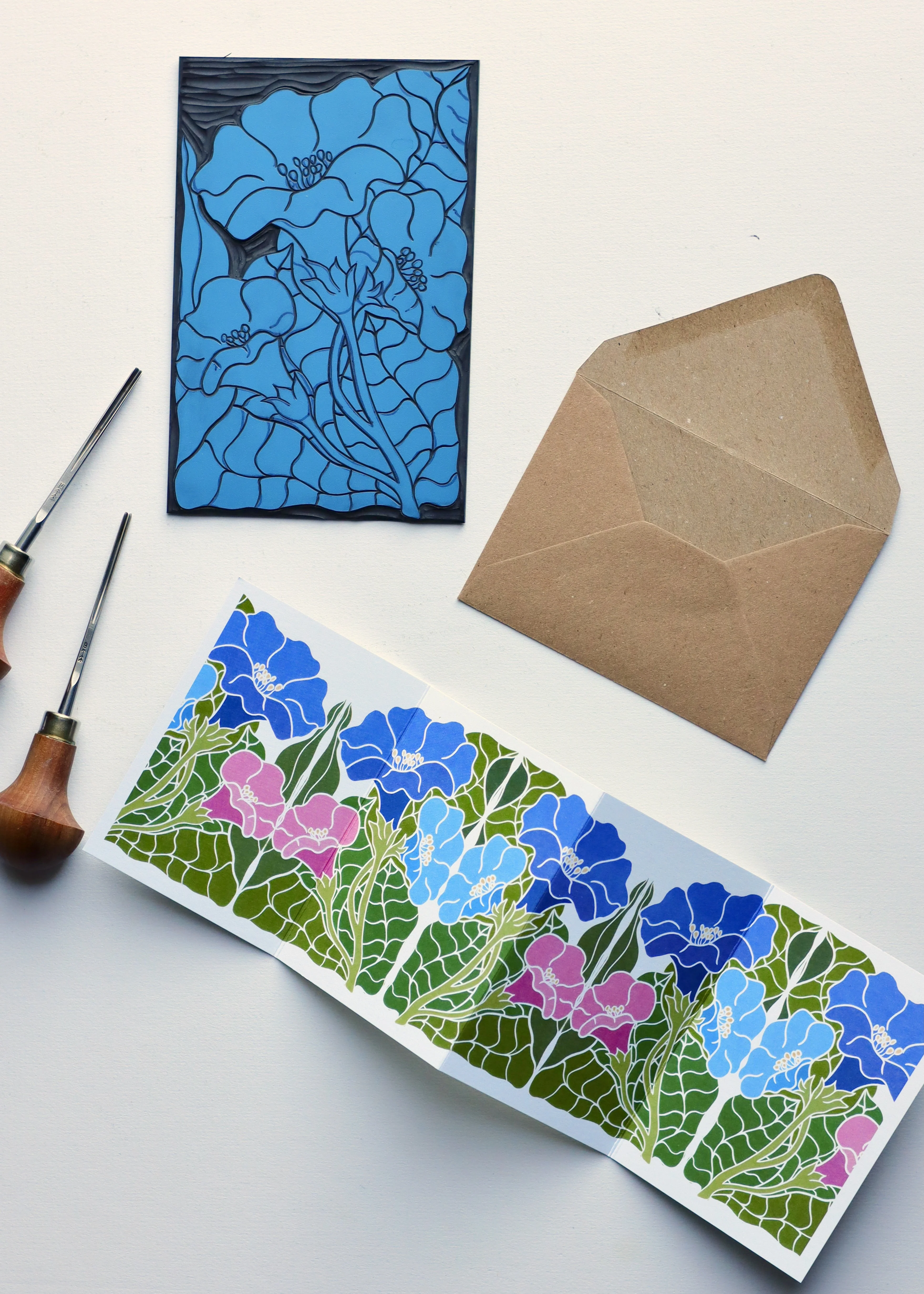 Morning Glory in Bloom Garland Card | Single Card & Envelope - Image 5