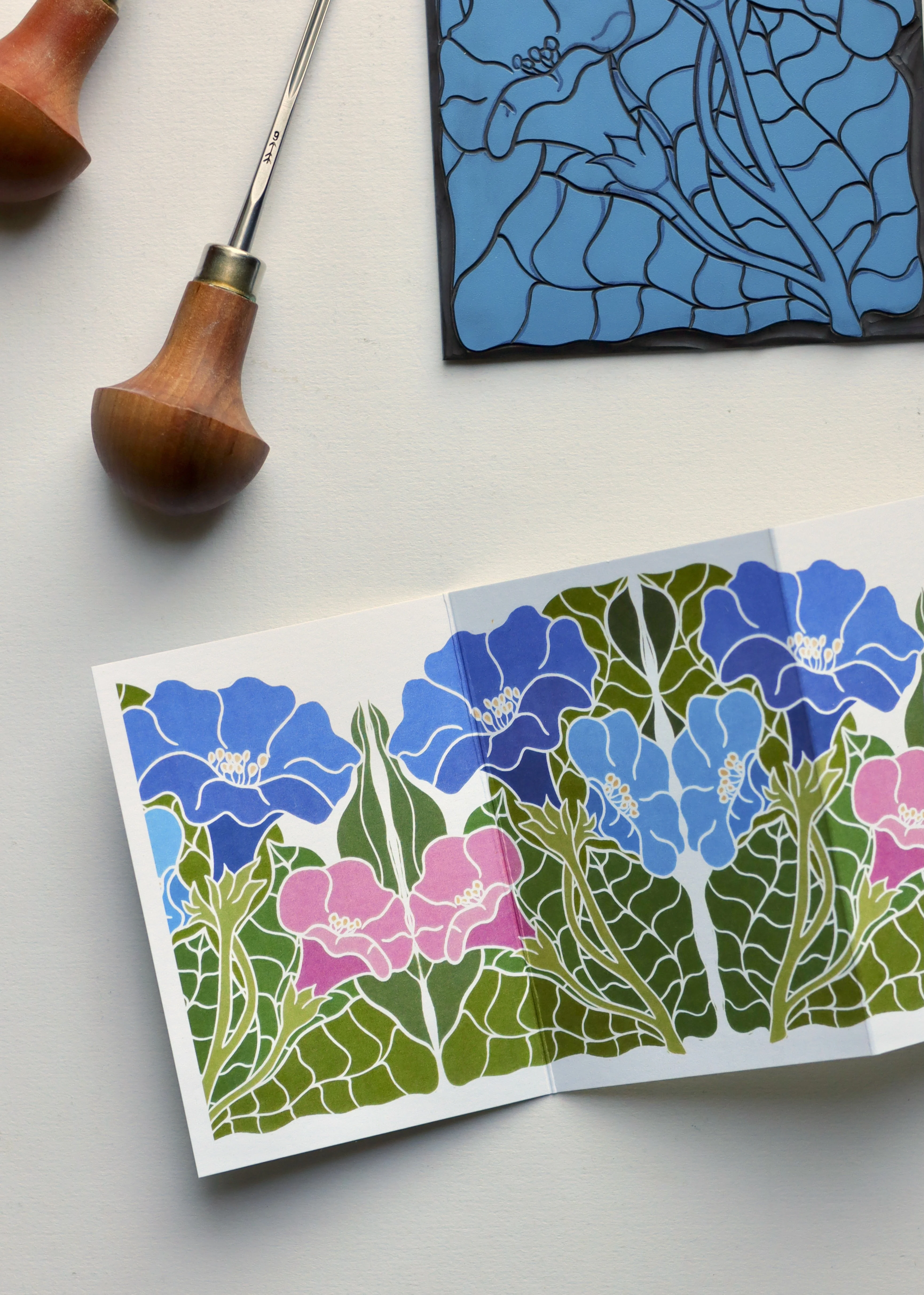 Morning Glory in Bloom Garland Card | Single Card & Envelope - Image 6
