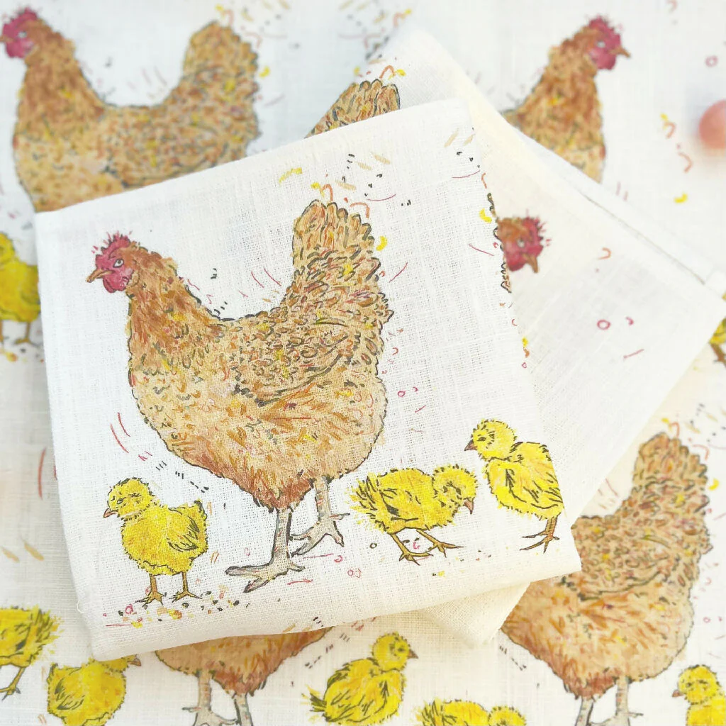 Mother Hen Linen Napkins - Image 2