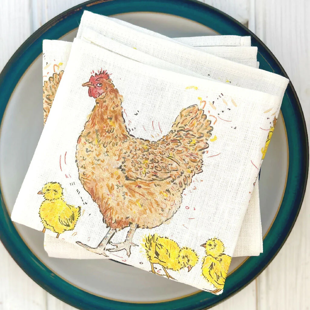 Mother Hen Linen Napkins - Image 4