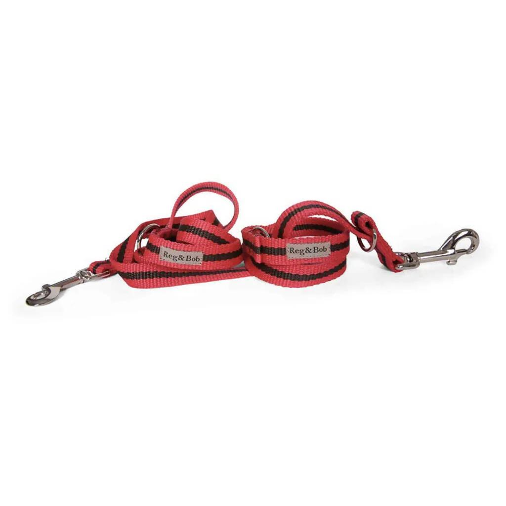 Multi-length Dog Lead In Red And Brown Stripe - 2 sizes - Image 3
