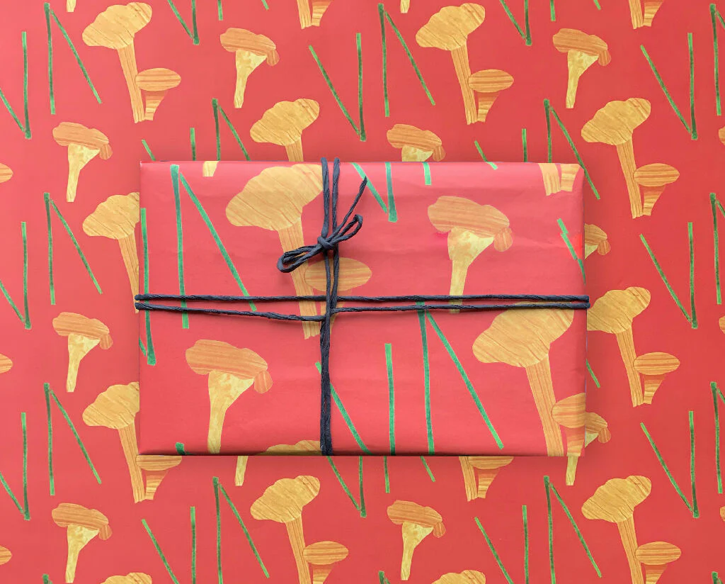 Mushroom Patterned Wrapping Paper – Christmas Special (3 sheets) - Image 3