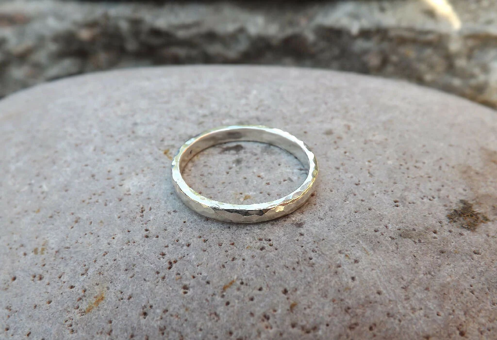 Narrow Silver Luna Ring - Image 3
