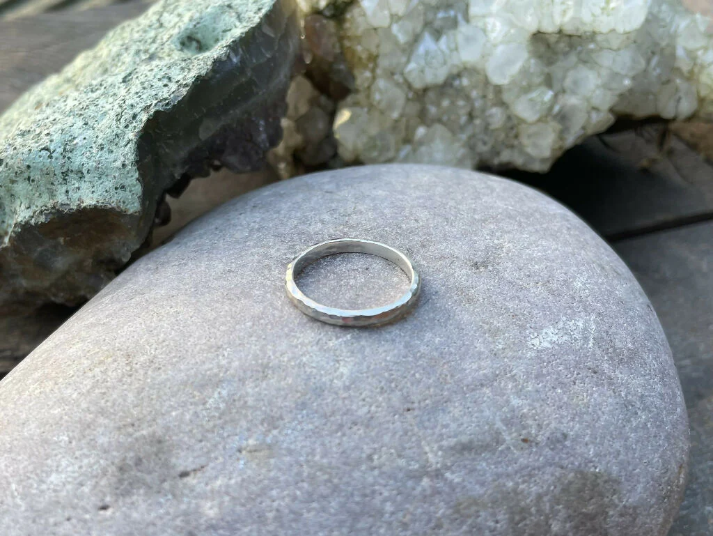 Narrow Silver Luna Ring - Image 6