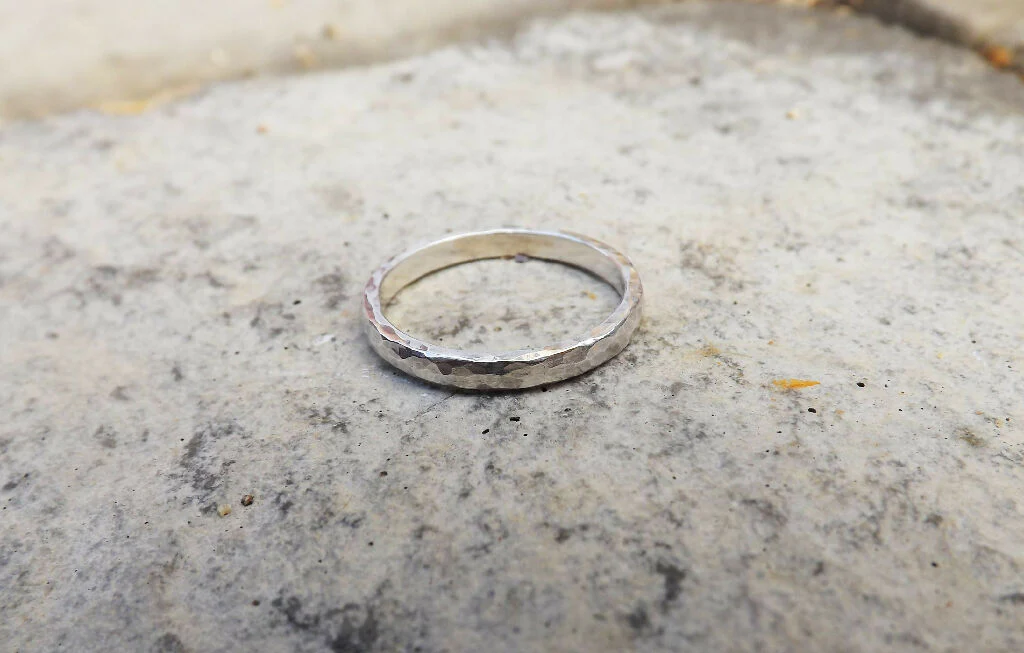 Narrow Silver Luna Ring - Image 7