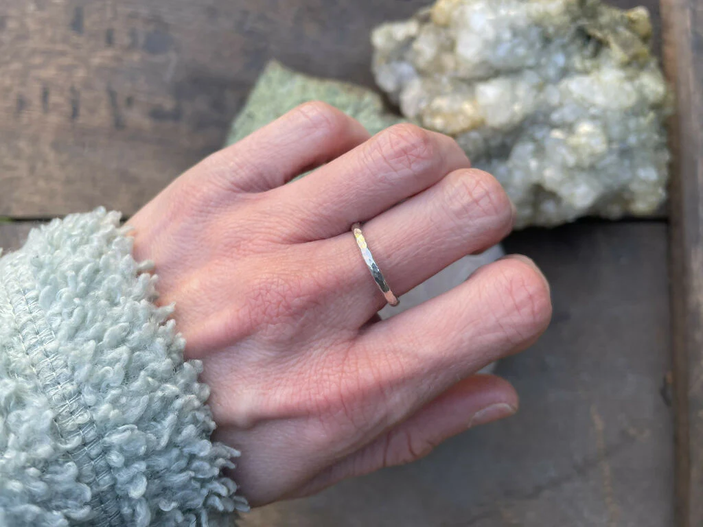 Narrow Silver Luna Ring - Image 8