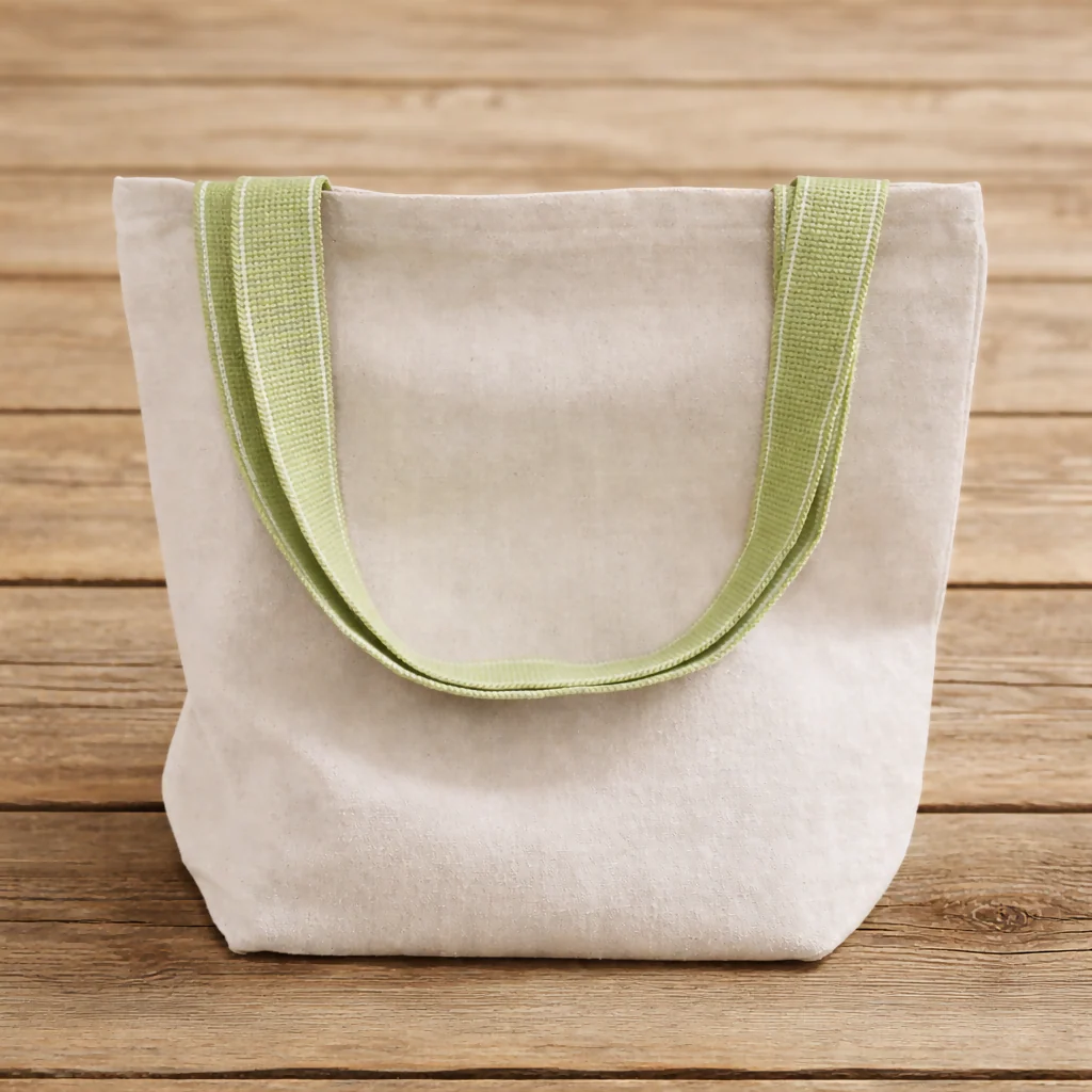 Natural 100% Organic Handmade Tote Bag