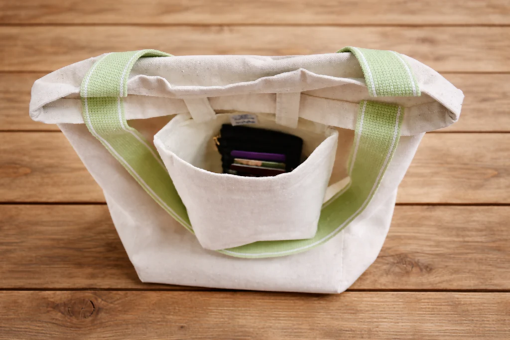 Natural 100% Organic Handmade Tote Bag - Image 2