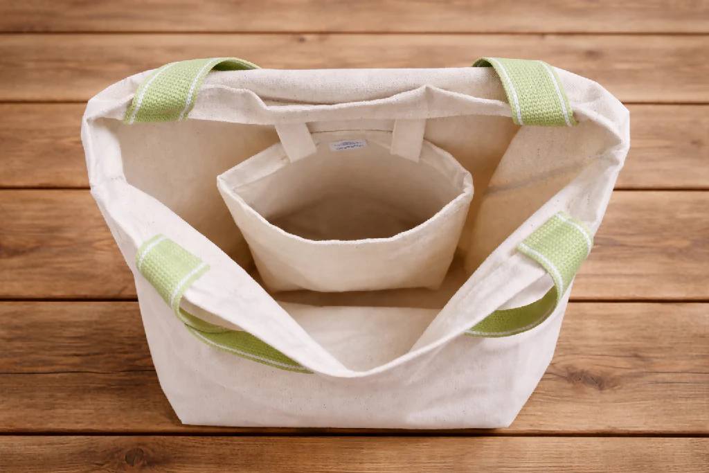 Natural 100% Organic Handmade Tote Bag - Image 3