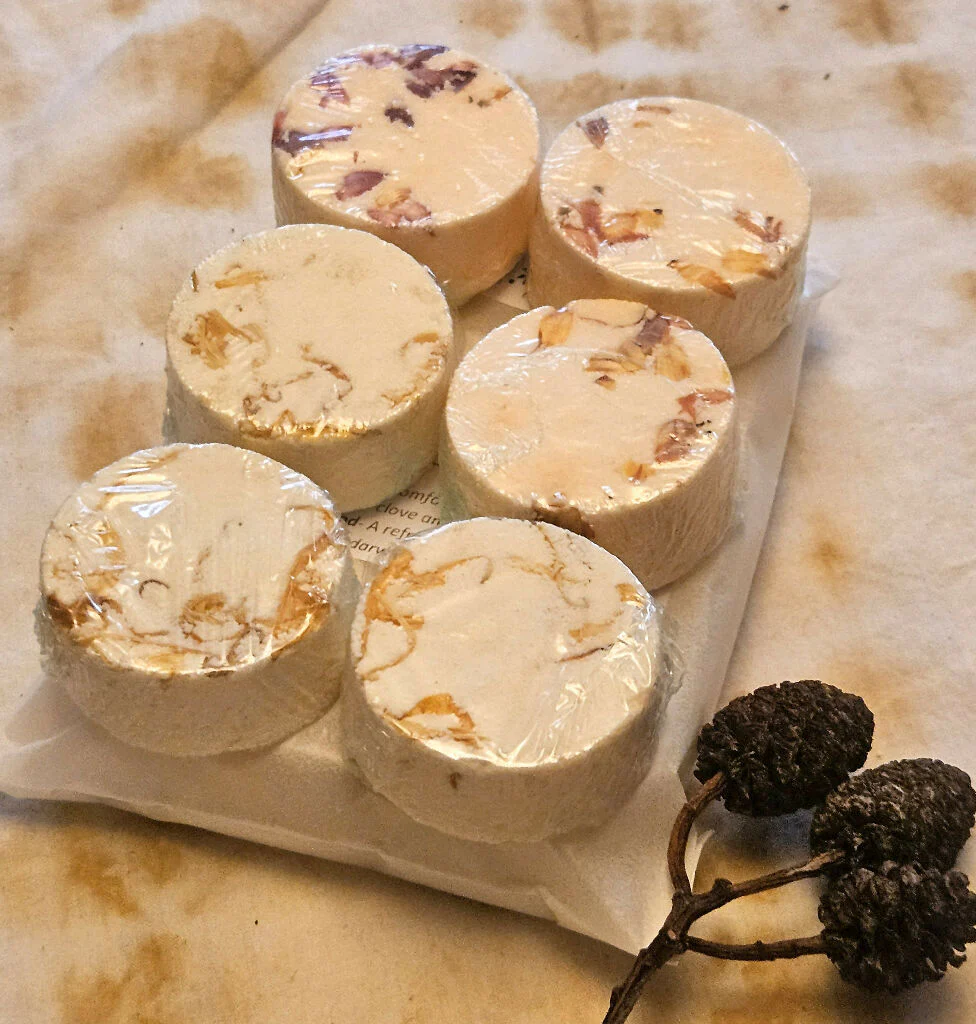 Natural Botanical Bath Melts, Shower Steamers, Calming Spray Gift Set - Image 8