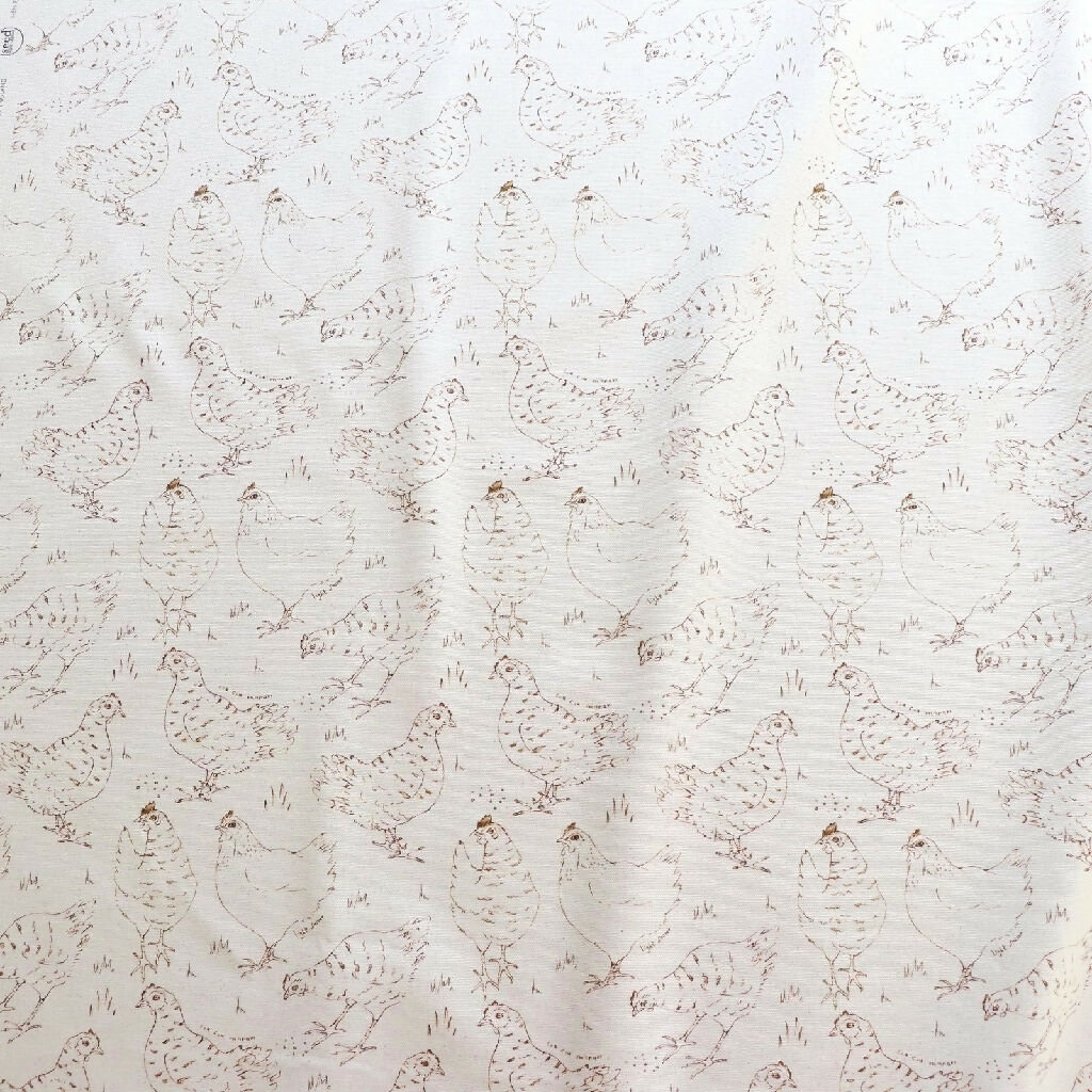 Natural Organic Linear Hen Soft Furnishing Fabric - Image 8