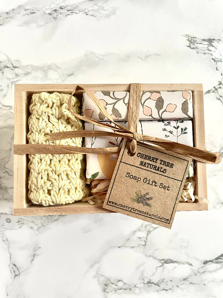 Natural Soap Gift Set With Wood Crate - Image 2