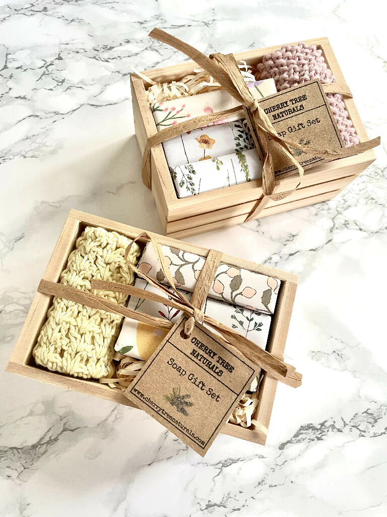 Natural Soap Gift Set With Wood Crate - Image 3