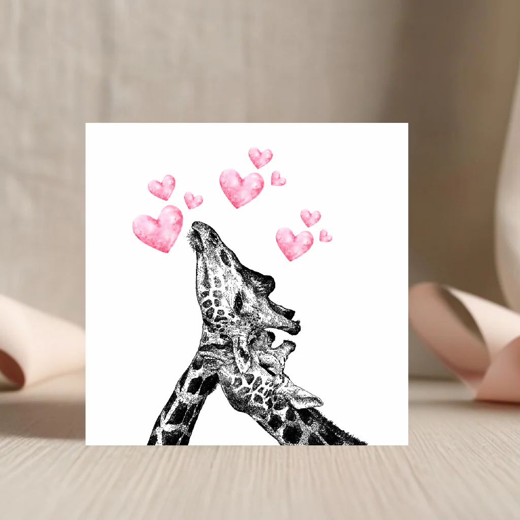 Neck & Neck In Love Greeting Cards - Image 2