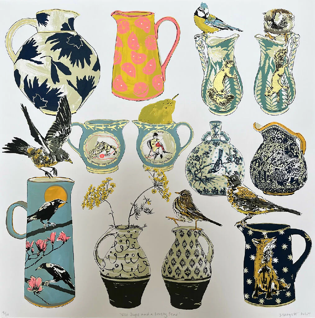 Nice Jugs and a Lovely Pear, Limited Edition Screenprint