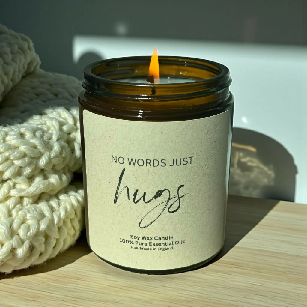 No Words Just Hugs - Sympathy Candle - Aromatherapy Candle - Image 2