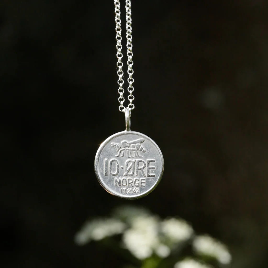Norwegian Bee Coin Necklace - Image 4