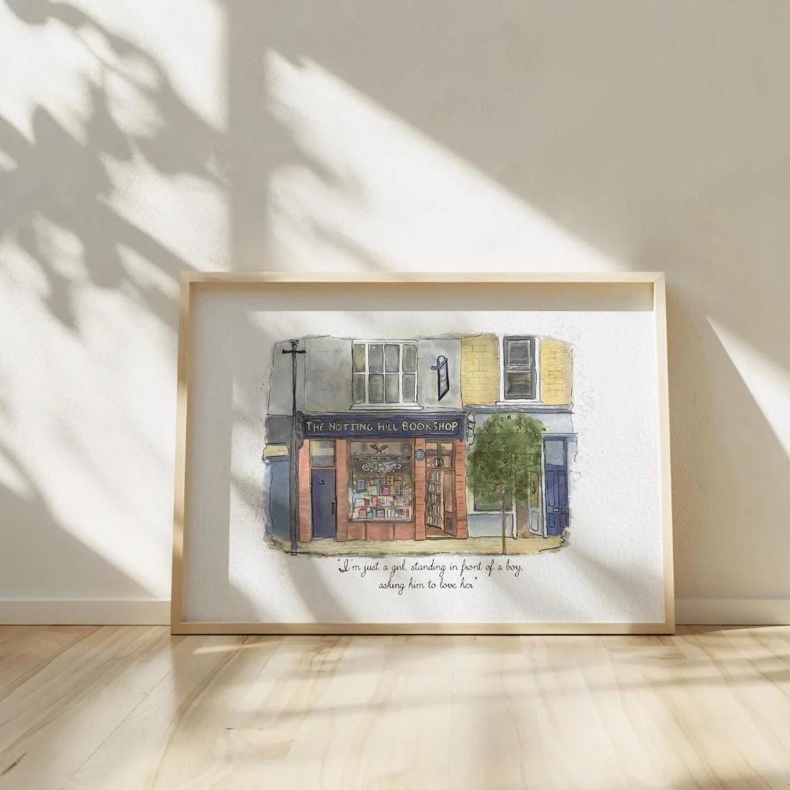 Notting Hill Bookshop Watercolor Illustration "Notting Hill" Movie - Image 4
