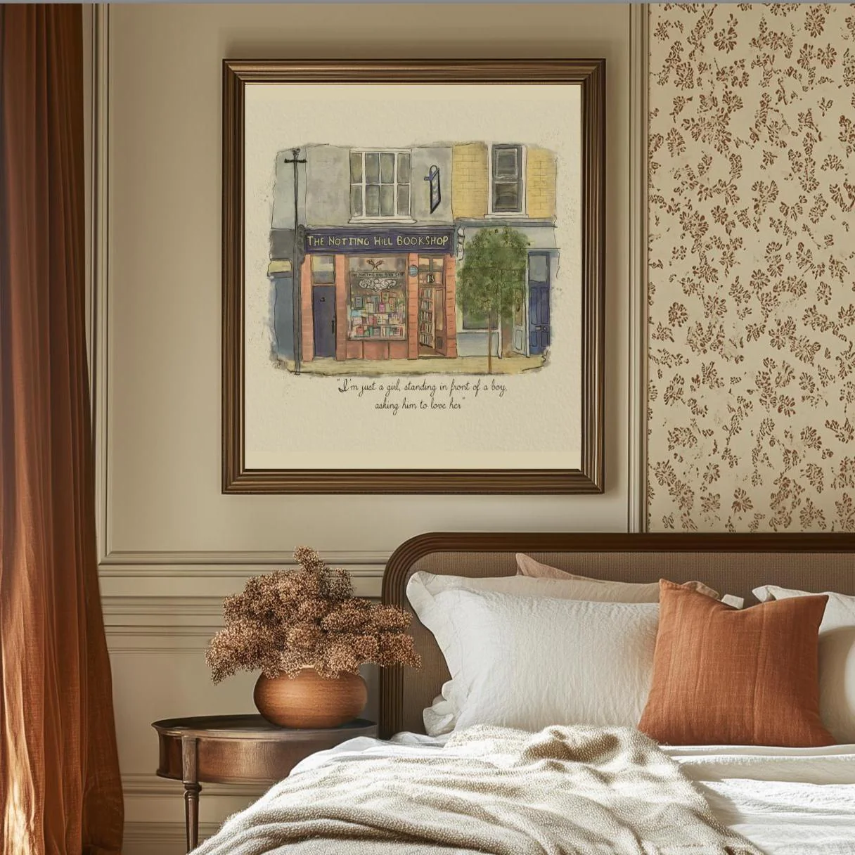 Notting Hill Bookshop Watercolor Illustration "Notting Hill" Movie - Image 6