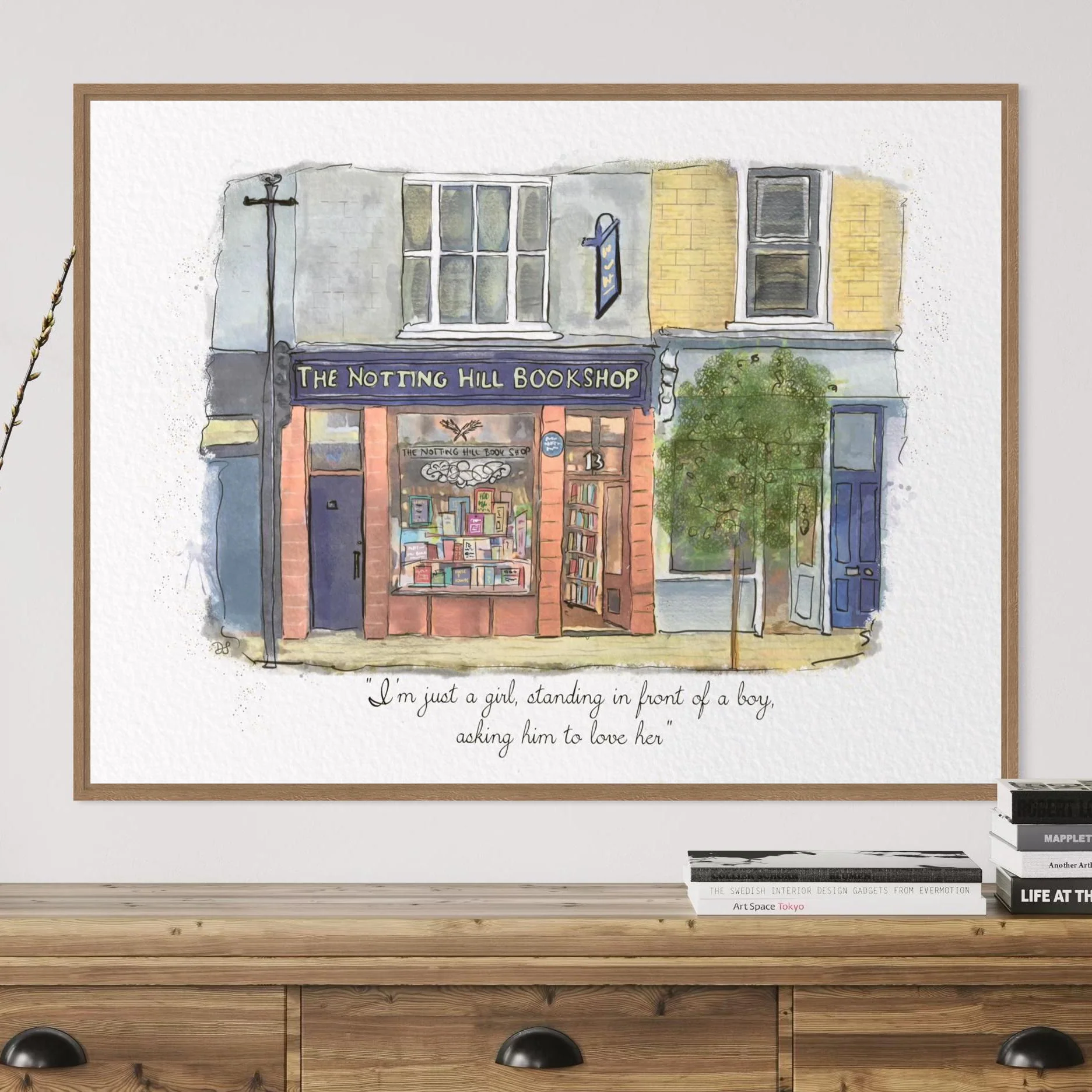 Notting Hill Bookshop Watercolor Illustration "Notting Hill" Movie - Image 7