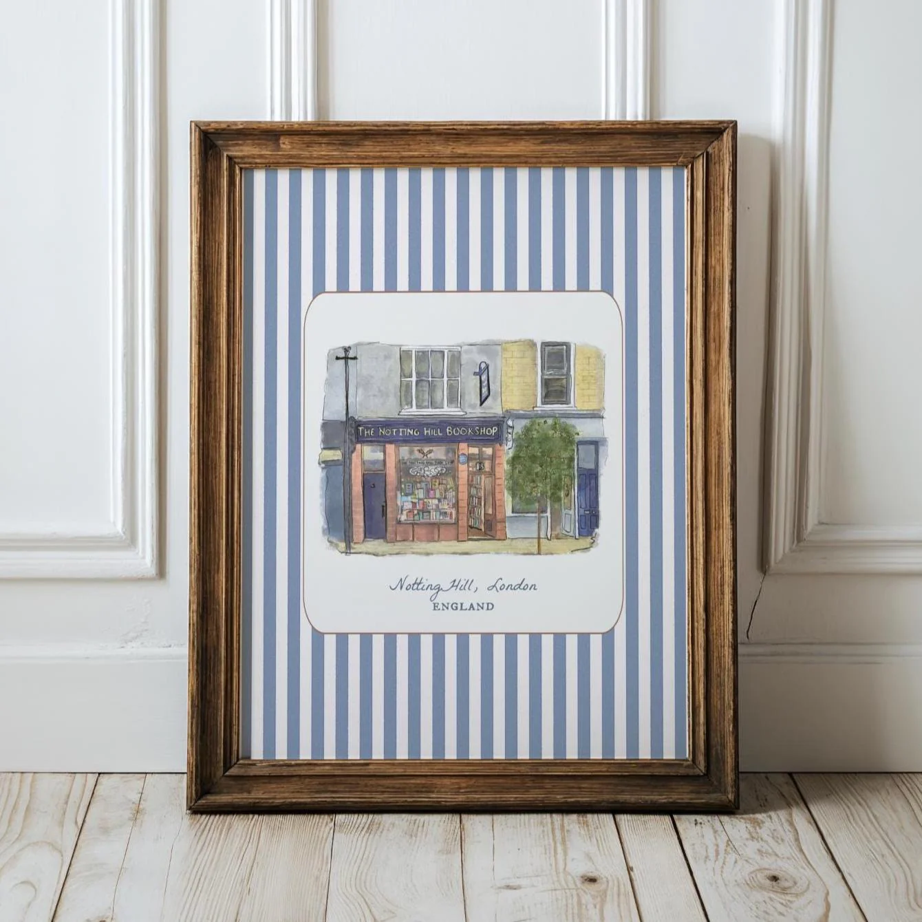 Notting Hill Movie Print Bookshop Striped Wall Art "Notting Hill" Movie Location - Image 3