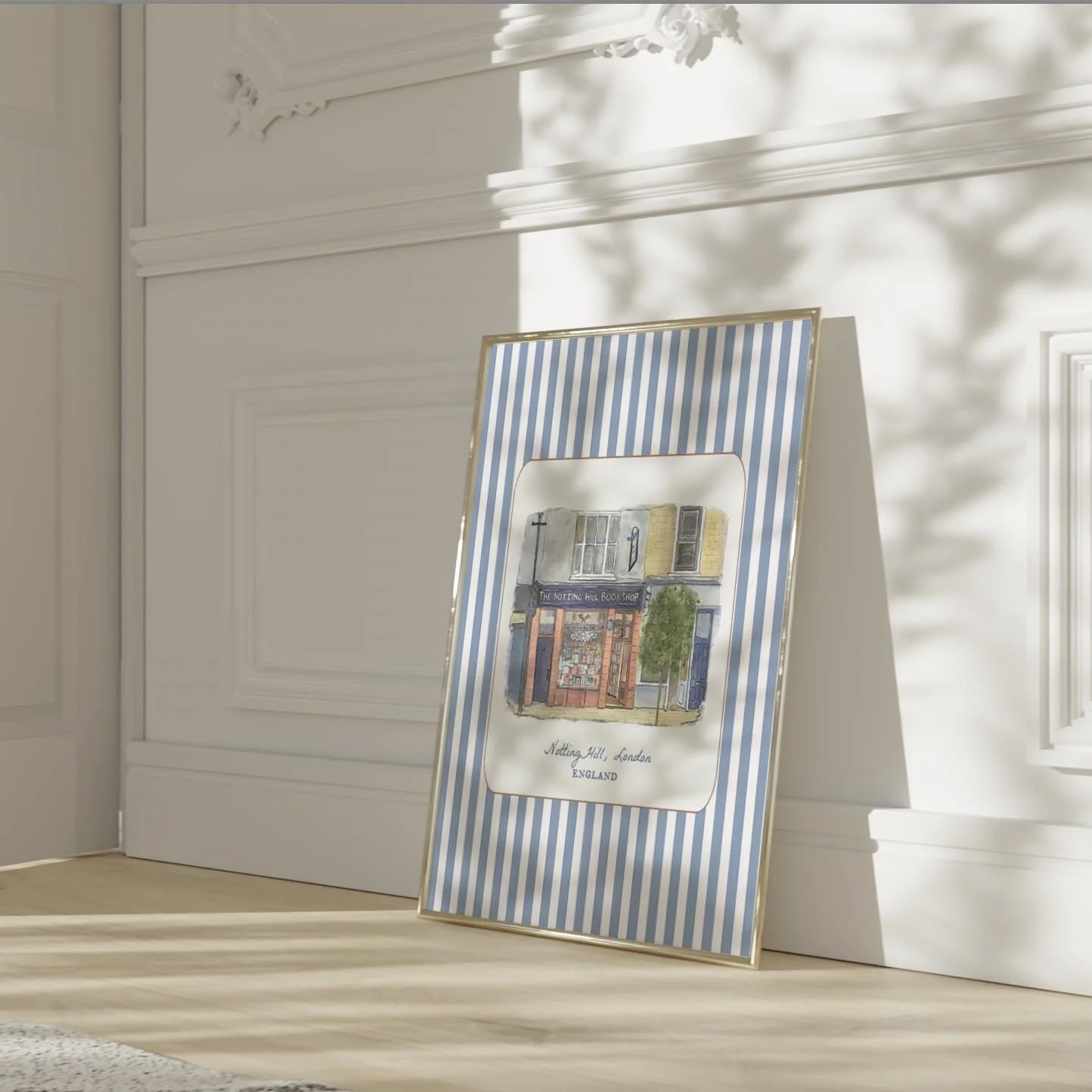 Notting Hill Movie Print Bookshop Striped Wall Art "Notting Hill" Movie Location - Image 6