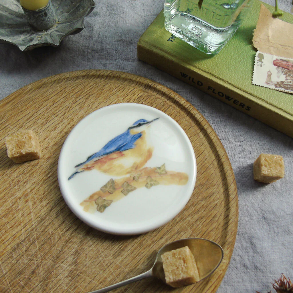 Nuthatch Fine Bone China Coaster - Image 4