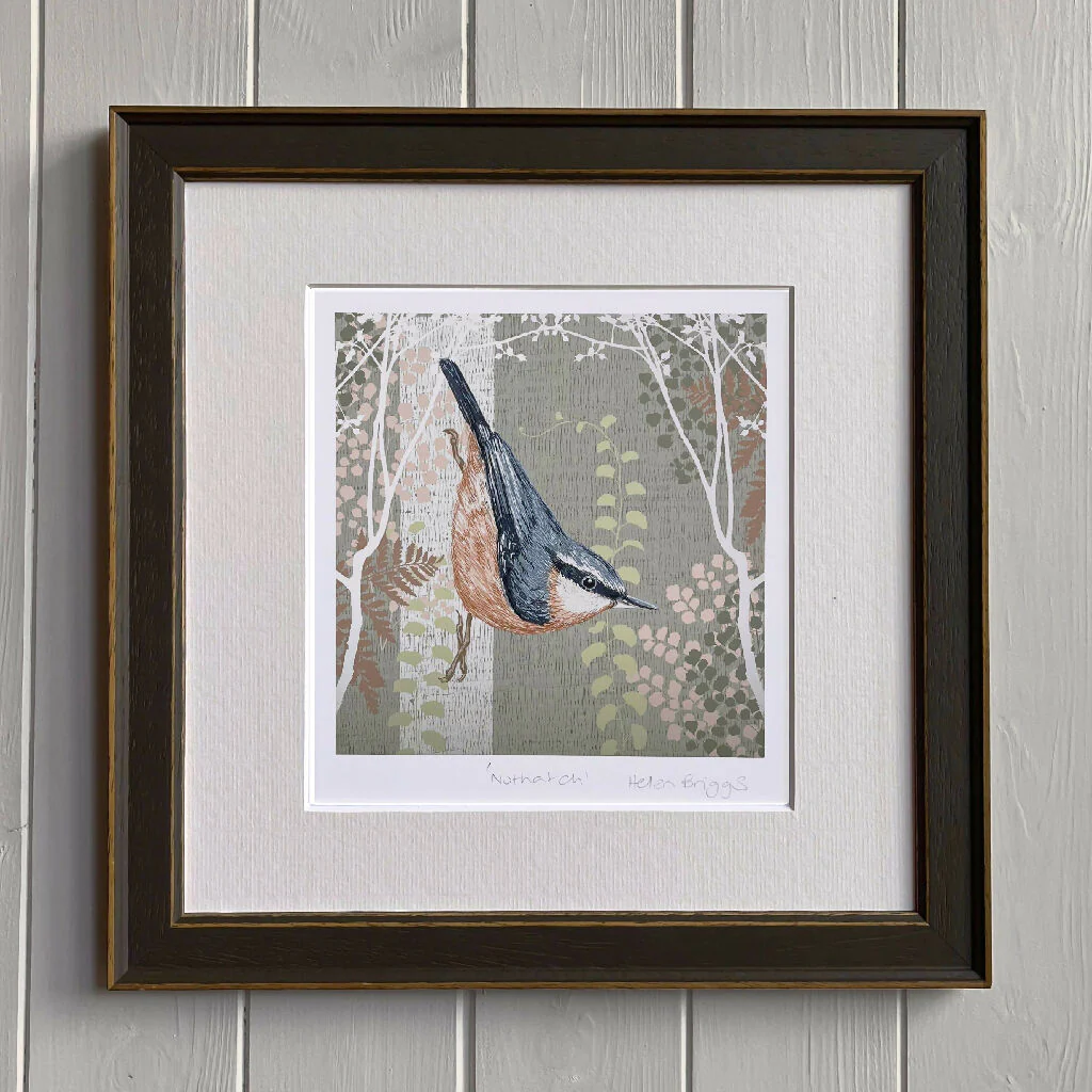 Nuthatch -Signed and mounted Giclée Art Print - Image 2