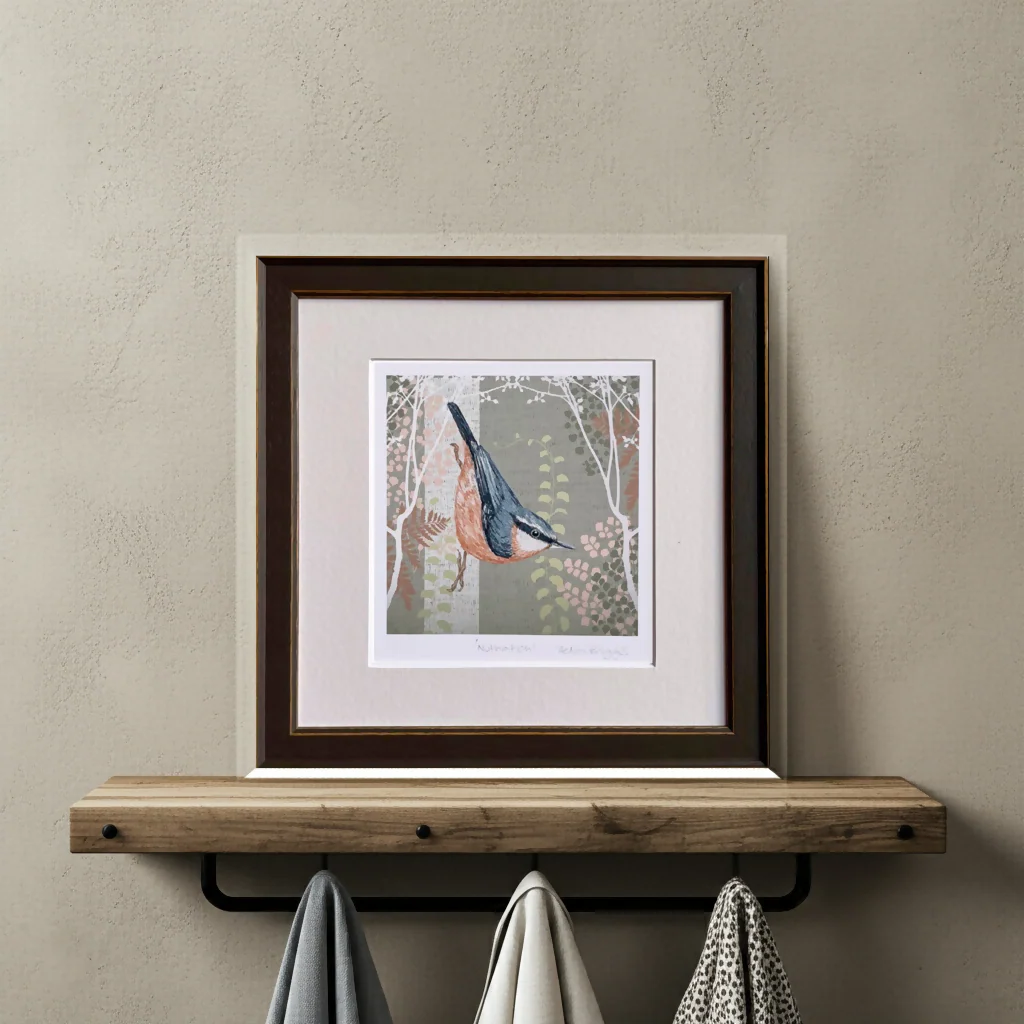 Nuthatch -Signed and mounted Giclée Art Print - Image 3