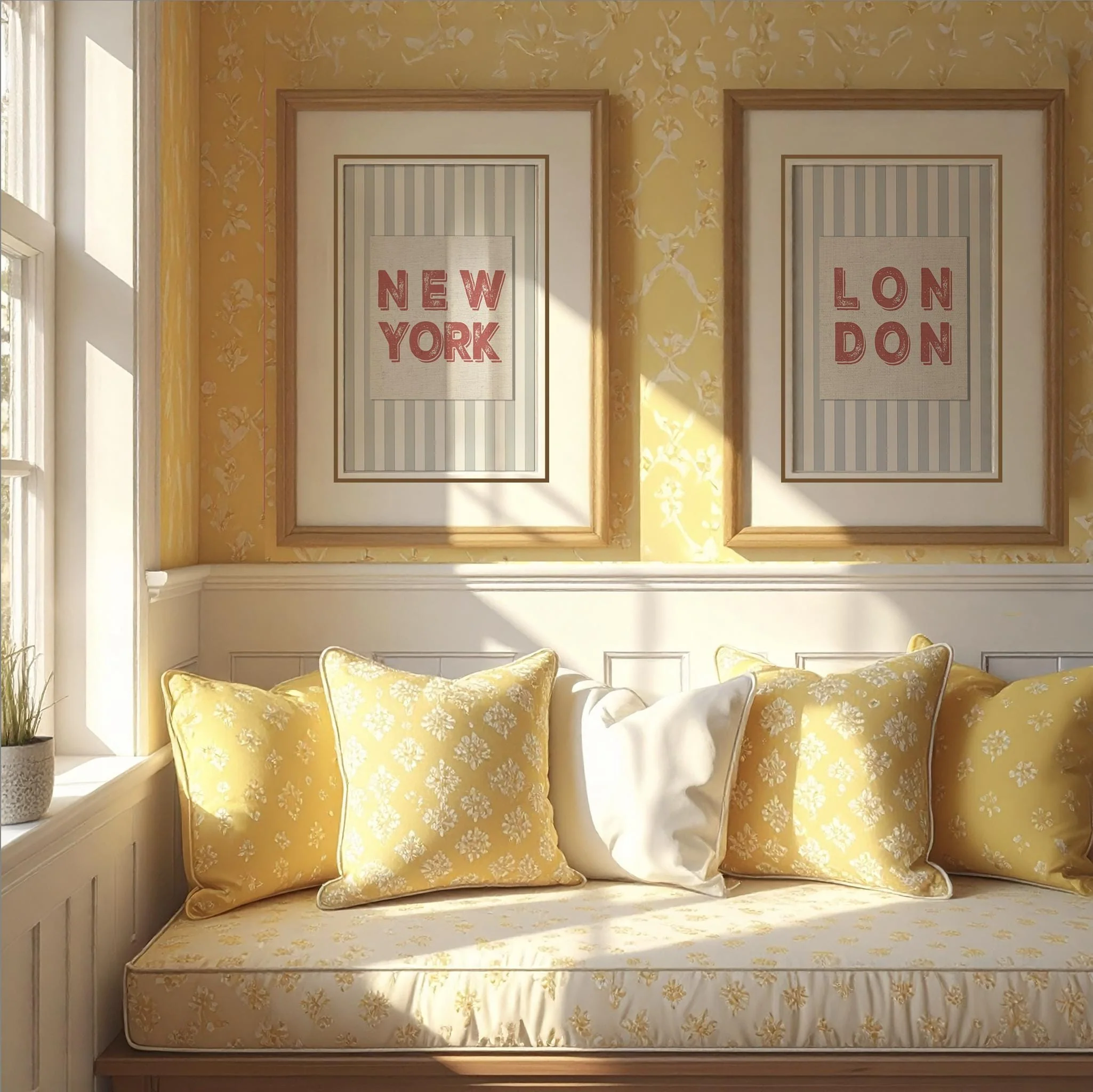 NYC Print Contemporary Wall Art New York Graphic Striped Artwork - Image 8