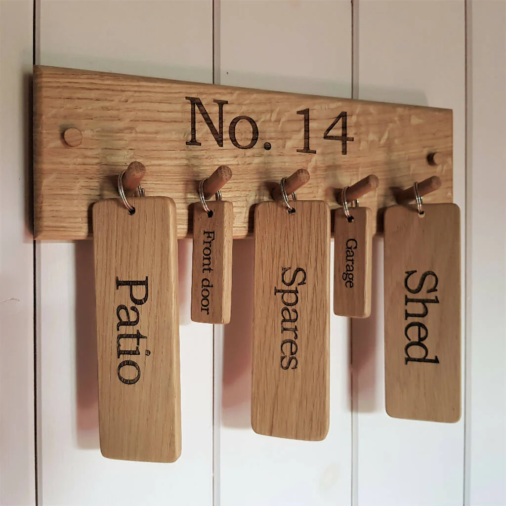 Oak Key Rack